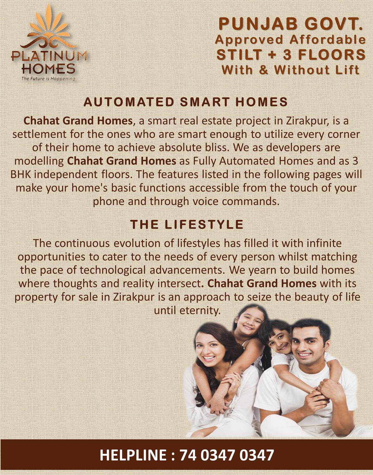 CHAHAT GRAND HOMES I READY TO MOVE FLATS IN ZIRAKPUR