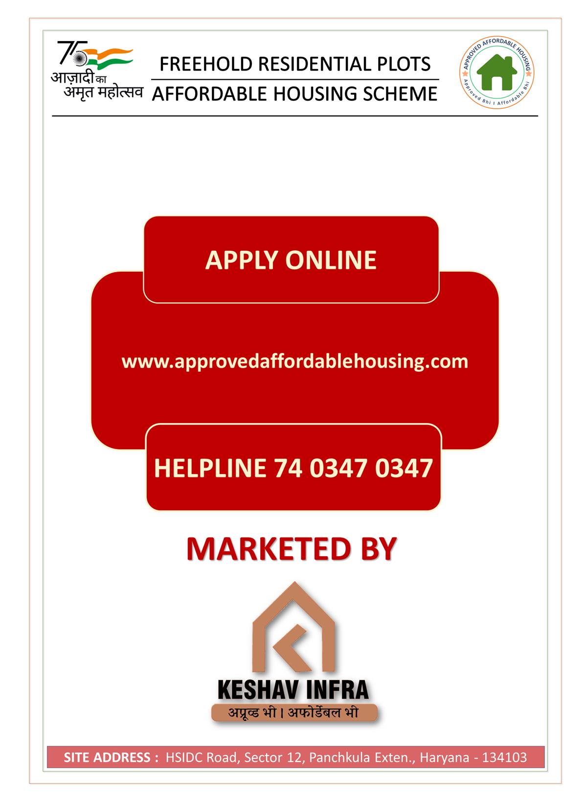 PANCHKULA EXTEN AFFORDABLE HOUSING SCHEME I APPROVED RESIDENTIAL PLOTS