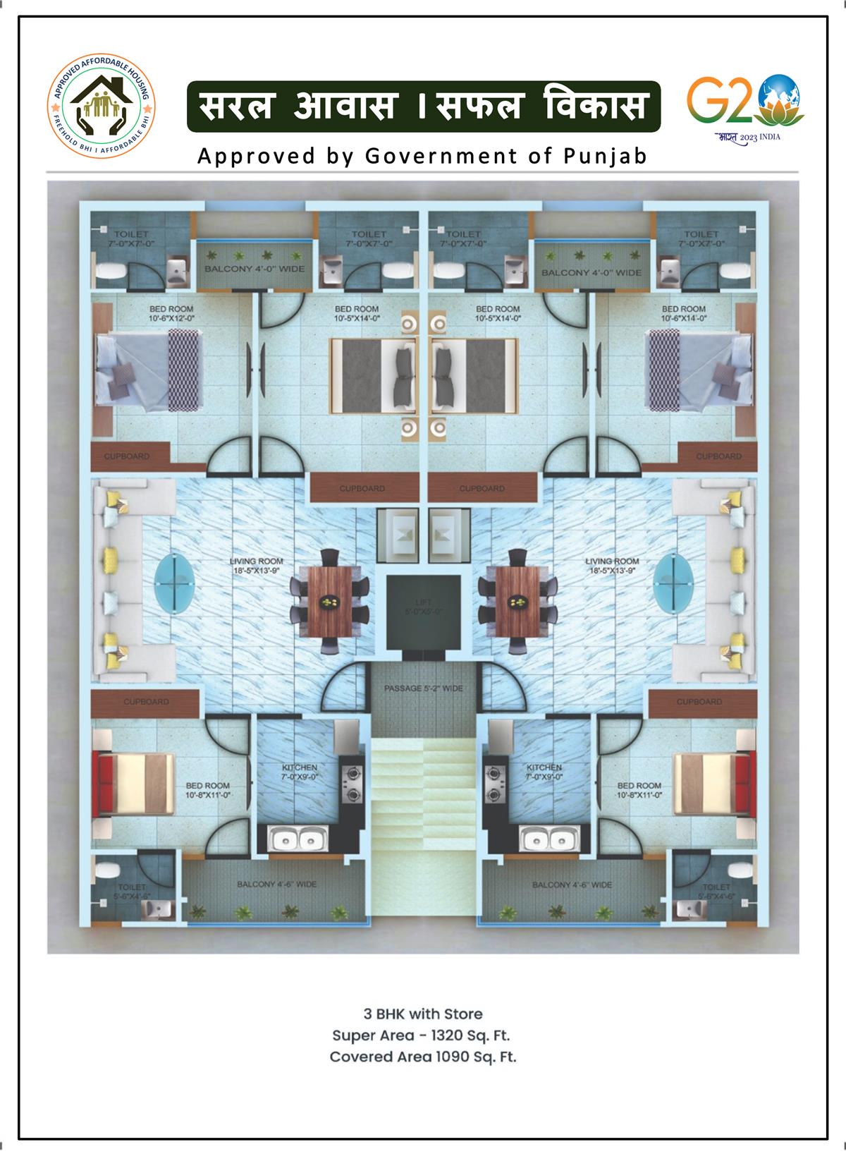 REGAL HEIGHTS ZIRAKPUR I 3 BHK FLATS