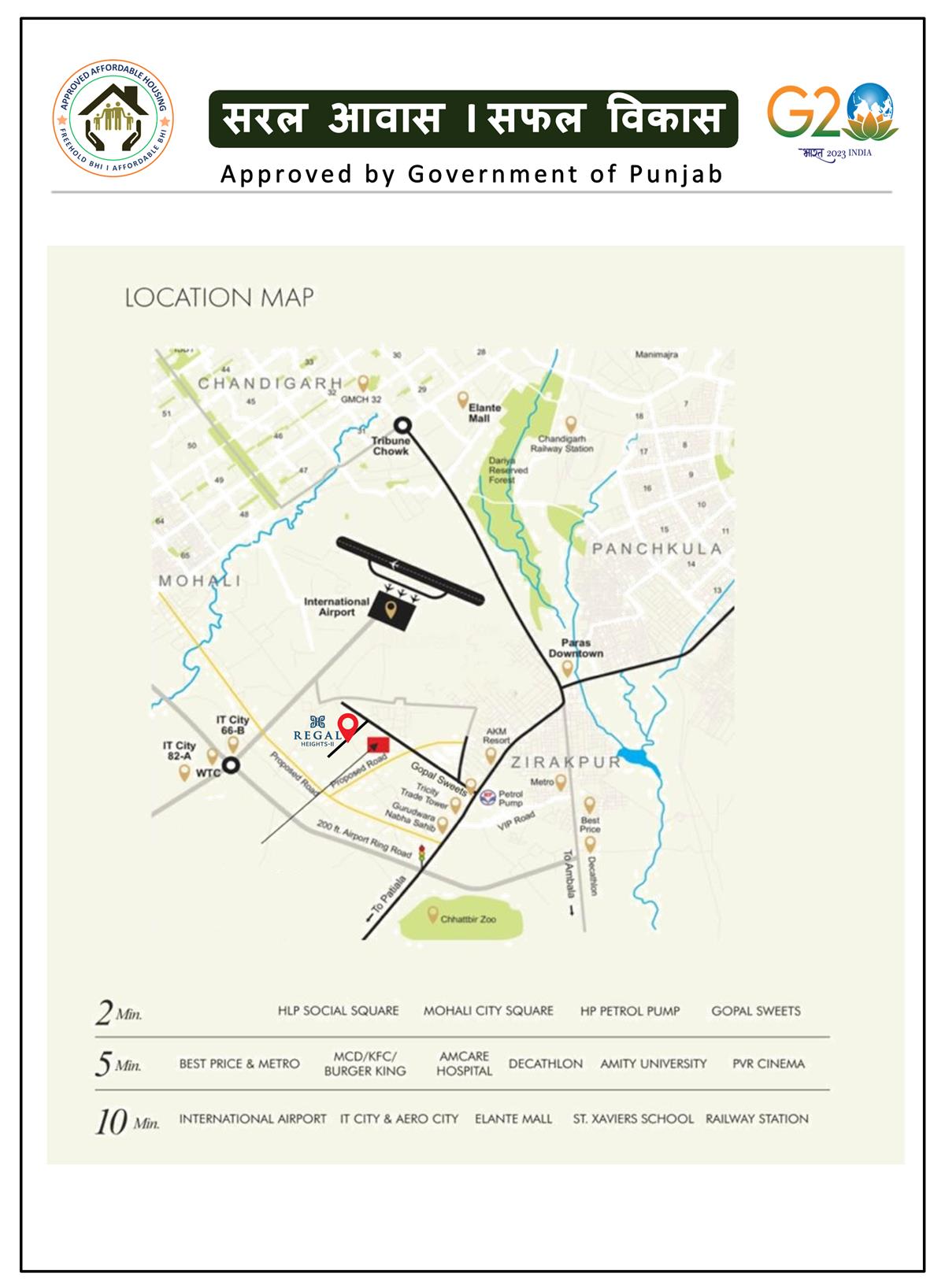 REGAL HEIGHTS ZIRAKPUR I 3 BHK FLATS