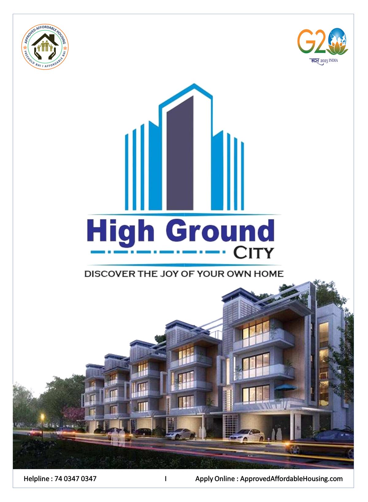 HIGH GROUND CITY ZIRAKPUR I 3 BHK PREMIUM FLOORS